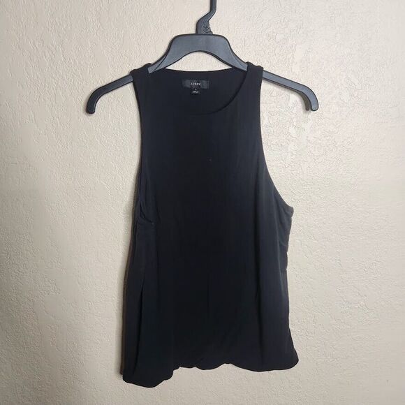 J.Crew Tank Top Women's Large Black Modal Stretch Round Neck Black Label - Picture 1 of 5